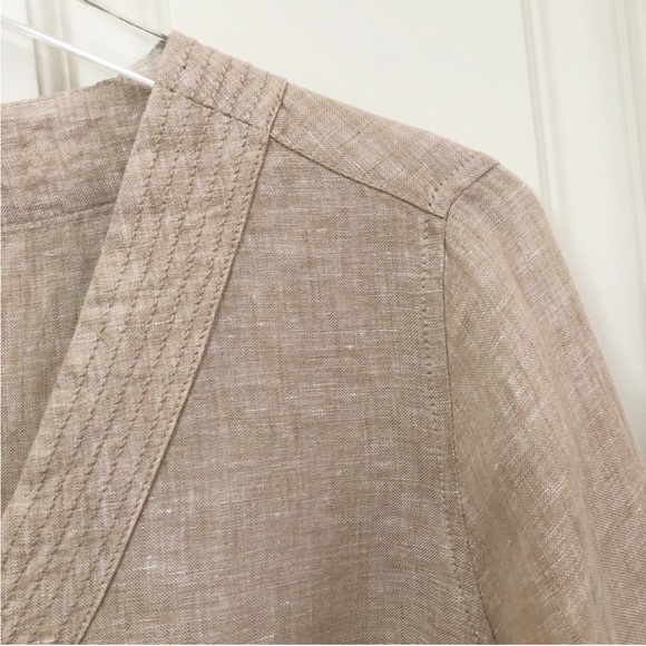 Sigrid Olsen•Linen V-Neck‎ Popover Tunic Top•Sz Small - Picture 6 of 11